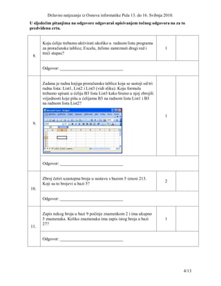 Zadaci iz Osnove informatike | PDF