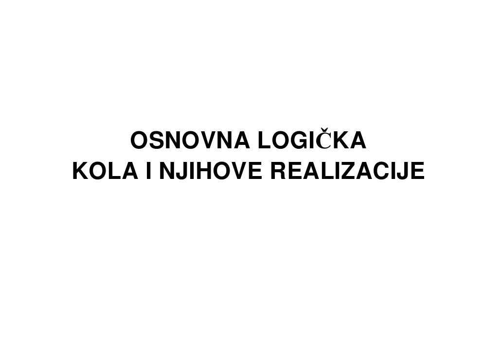 Osnovna logicka kola