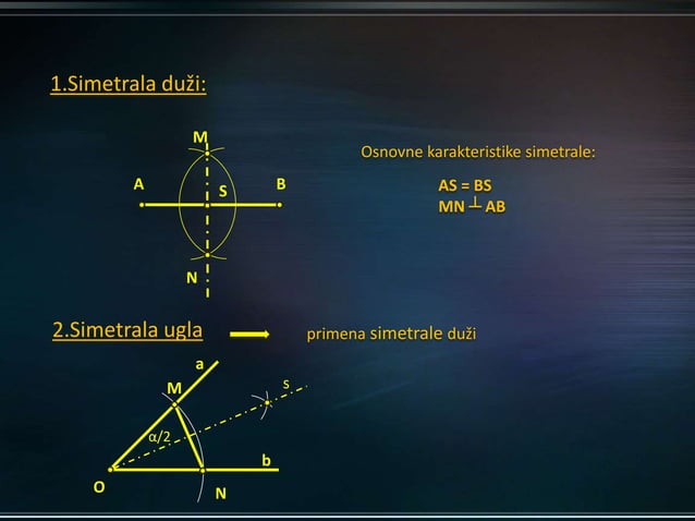 Osnovne geometrijske konstrukcije | PPTX