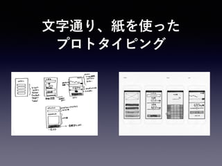 文字通り、紙を使った 
プロトタイピング
 
