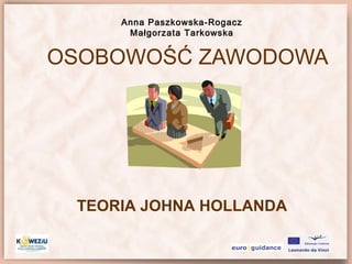 Anna Paszkowska-Rogacz
Małgorzata Tarkowska

OSOBOWOŚĆ ZAWODOWA

TEORIA JOHNA HOLLANDA

 