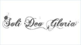 O solo da glória de Deus