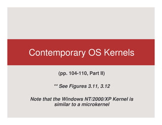 Windows Xp Microkernel Os organization | PDF