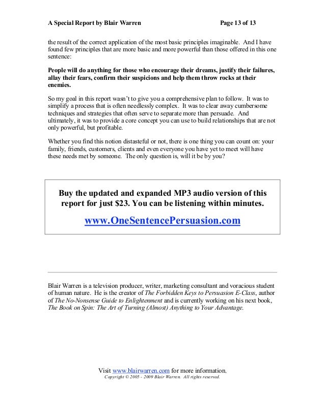 one sentence persuasion course pdf one sentence persuasion course pdf
