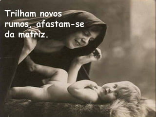 Trilham novos
rumos, afastam-se
da matriz.
 