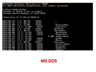 MS DOS
 