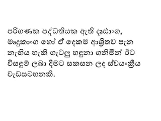 පරිගණක පද්ධතියක ඇති දෘඪාංග,
ෙෘදුකාංග මෙෝ ඒ් මදකෙ ආශ්‍රිතව පැන
නැඟිය ෙැකි ගැටලු ෙඳුනා ගනිමින් ඊට
විසඳුම් ලබා දීෙට සකසන ලද ස්වයංක්‍රීය
වැ සටෙනකි.
 