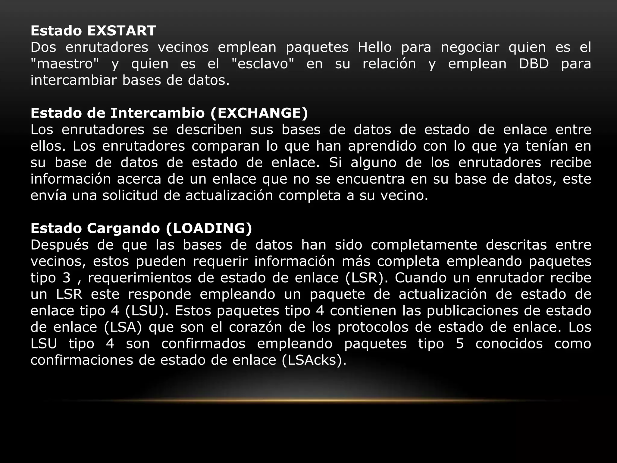 ÁREASUn sistema autónomo que use OSPF estará dividido en una o más áreas. Un área es un conjunto de redes y hosts contiguos junto con todos los encaminadores con interfaces conectados a las redes. Cada área tiene asignado un número. Esto le permite a OSPF dar soporte a áreas grandes. El área conectada al backbone de la red se le llama área 0 .El encaminamiento dentro de un área se basa en un mapa completo de estado de enlace sólo del área. Luego si la red es muy extensa se reducirá la cantidad de información almacenada en los routers que solo necesitaran conocer la topología de su área. 