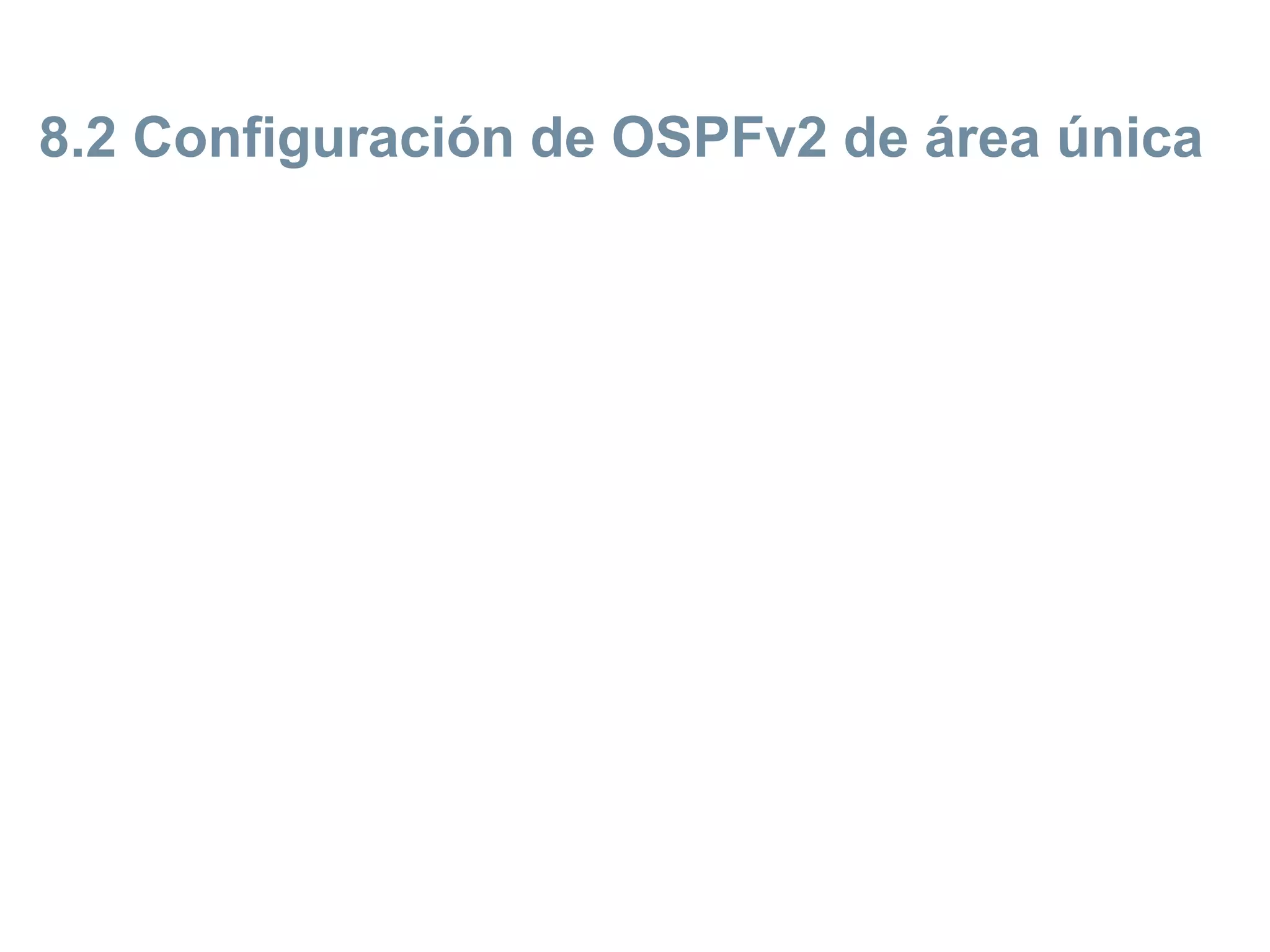 8.2 Configuración de OSPFv2 de área única
 