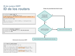 ID de routers OSPF
ID de los routers
 
