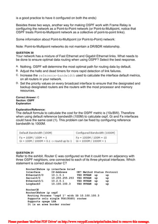 ospf ahmed tawfeek CCNA dump for Exam12 | PDF
