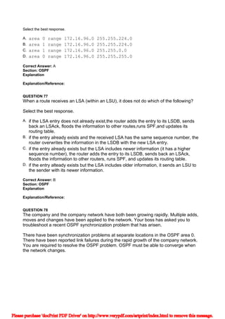 ospf ahmed tawfeek CCNA dump for Exam12 | PDF