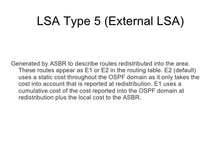 Ospf lsa types explained