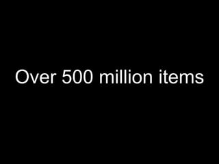 Over 500 million items
 