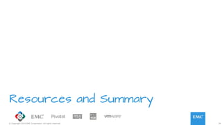 39© Copyright 2015 EMC Corporation. All rights reserved.
Resources and Summary
 