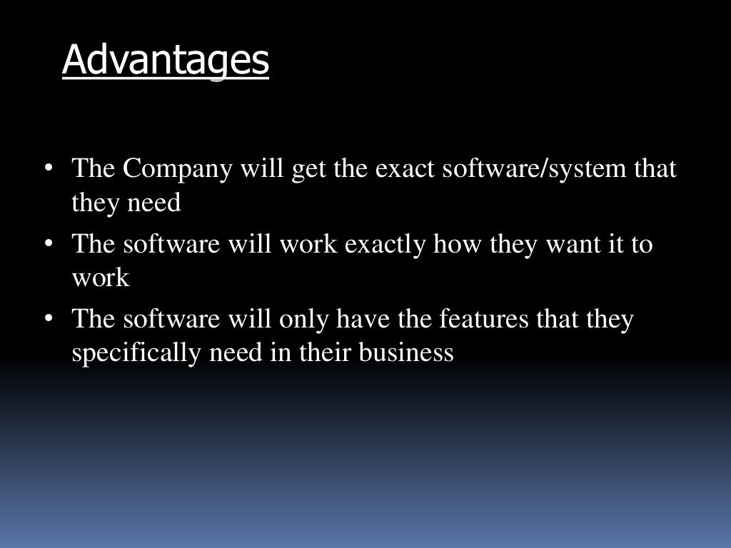 Software and its types and its advantages and disadvantages
