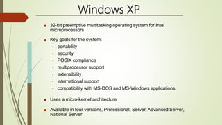 Windows XP operating system | PPTX