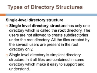 directory structure and file system mounting | PPTX | Operating Systems ...