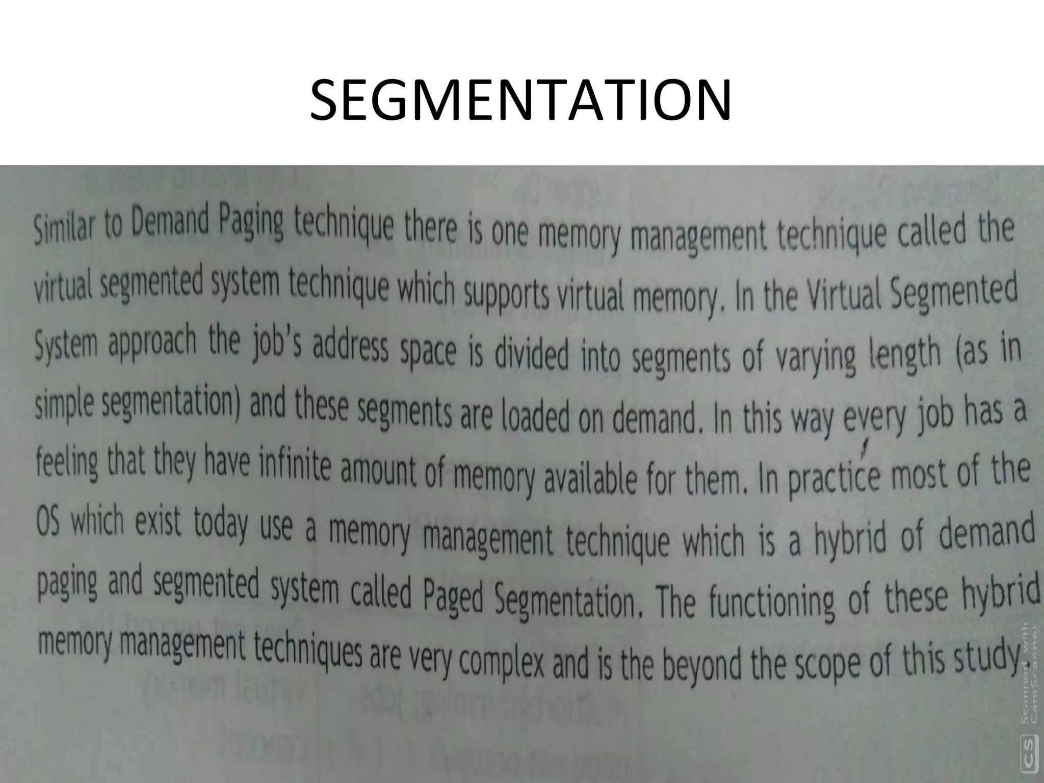 SEGMENTATION
 