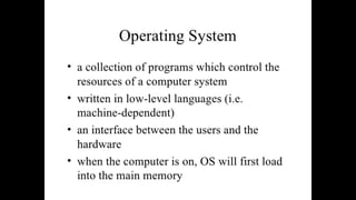 Operating System Introduction Presentation | PPT