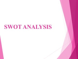 SWOT ANALYSIS
 