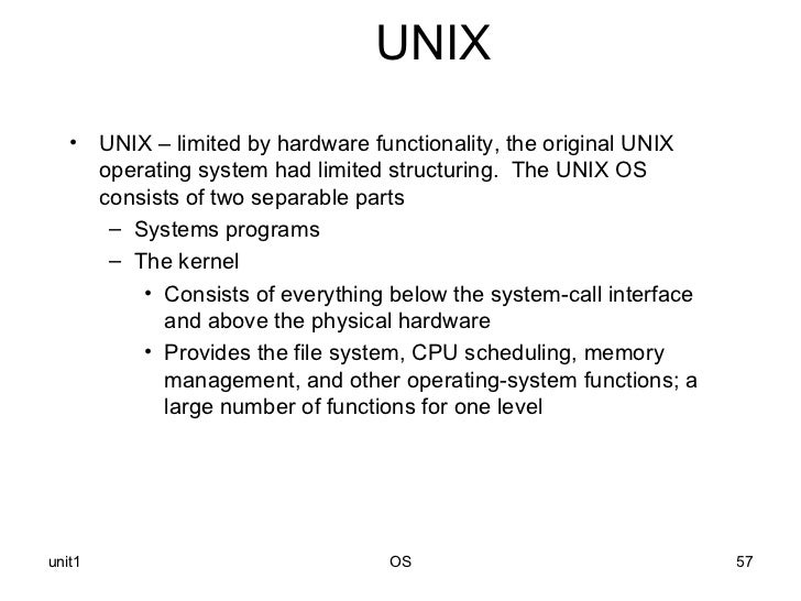 OS Functions and Services