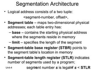 Os Swapping, Paging, Segmentation and Virtual Memory | PPT