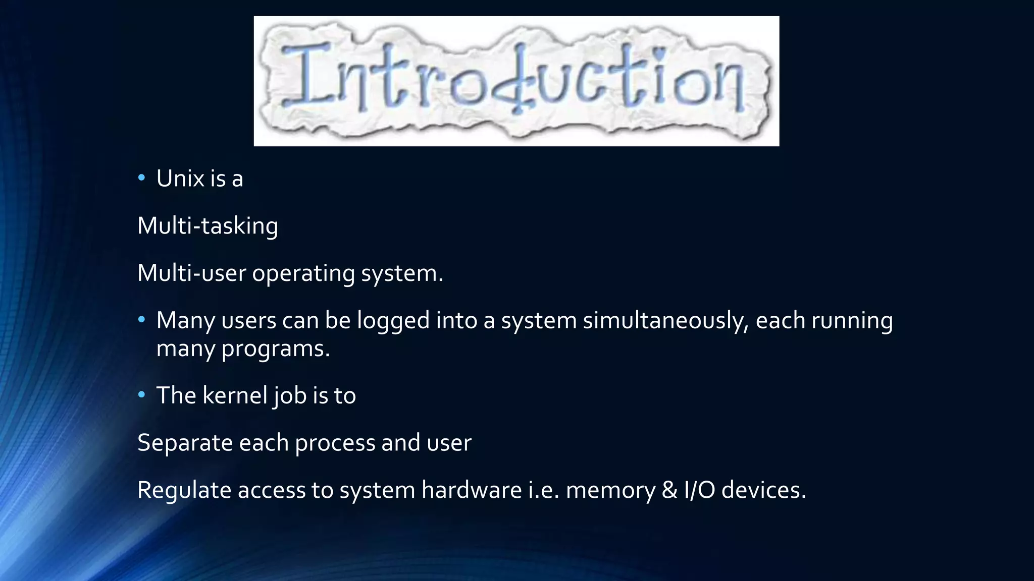 UNIX Operating System | PPT