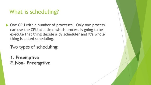 SCHEDULING ALGORITHMS
