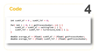 Operating System - FCFS and Priority Scheduling Algorithm and Code | PPT