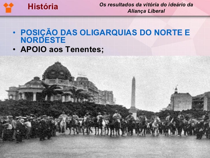 Os resultados da vitória do ideário da Aliança Liberal