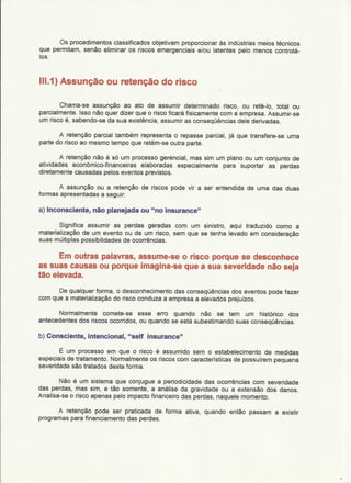 Os riscos e os conceitos de perdas   confiabilidade de processos