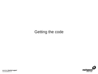 Getting the code
 