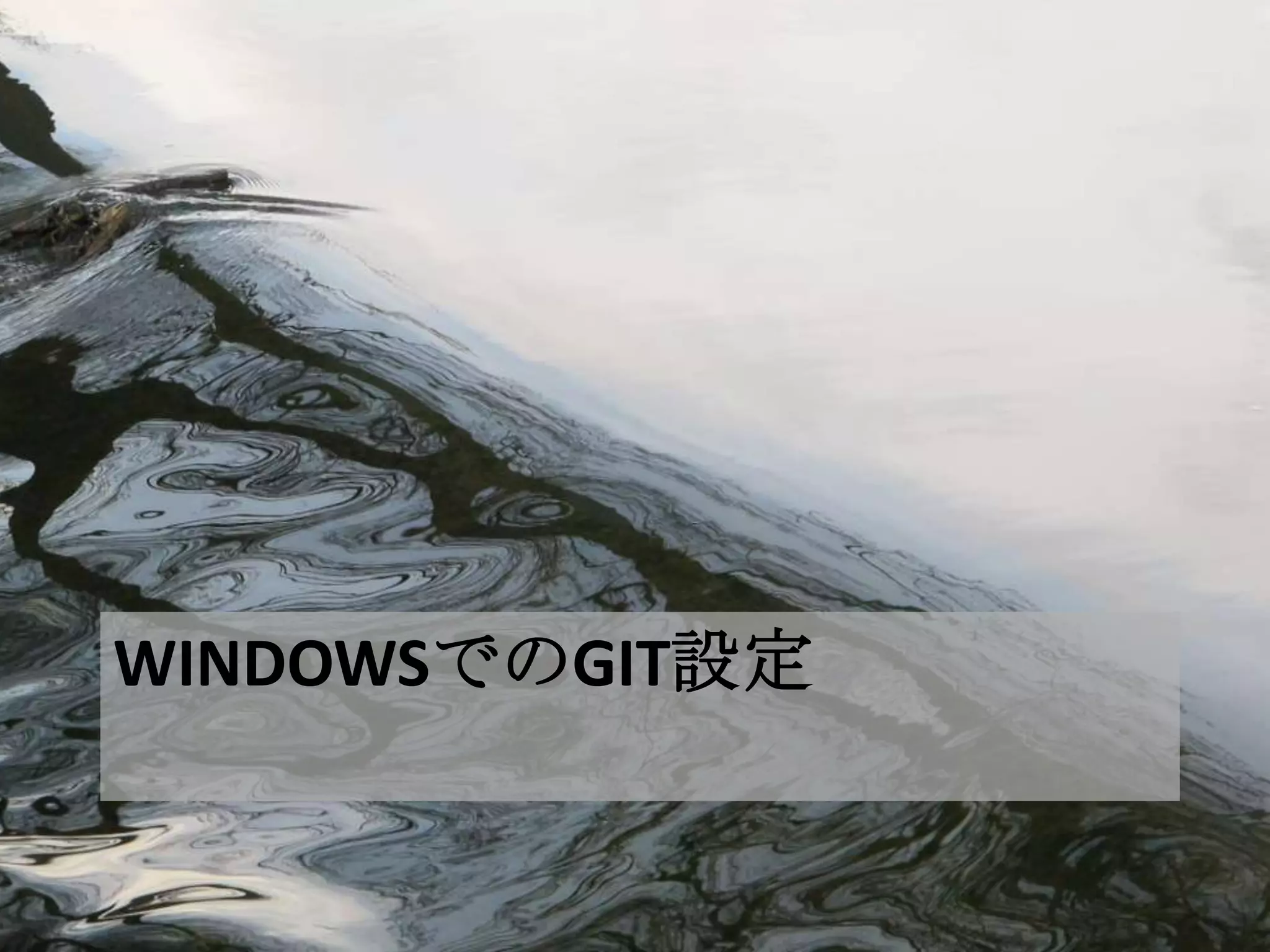 WINDOWSでのGIT設定
 