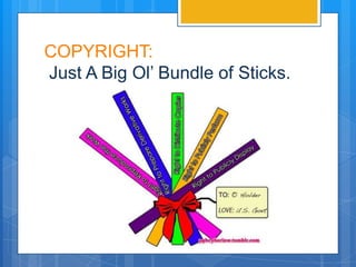 COPYRIGHT:
Just A Big Ol’ Bundle of Sticks.
 