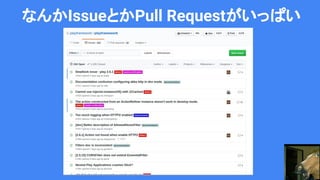 なんかIssueとかPull Requestがいっぱい
 