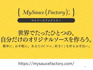 11
https://mysaucefactory.com/
 