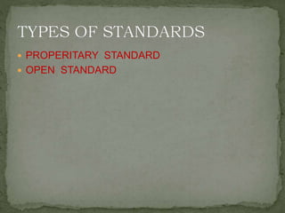  PROPERITARY STANDARD
 OPEN STANDARD
 