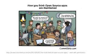 http://www.commitstrip.com/en/2014/05/07/the-truth-behind-open-source-apps/ - used with permission
 