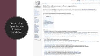 Some other
Open Source
Software
Foundations
 