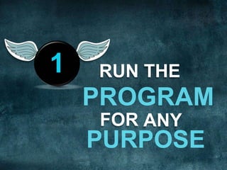 1   RUN THE

    FOR ANY
 