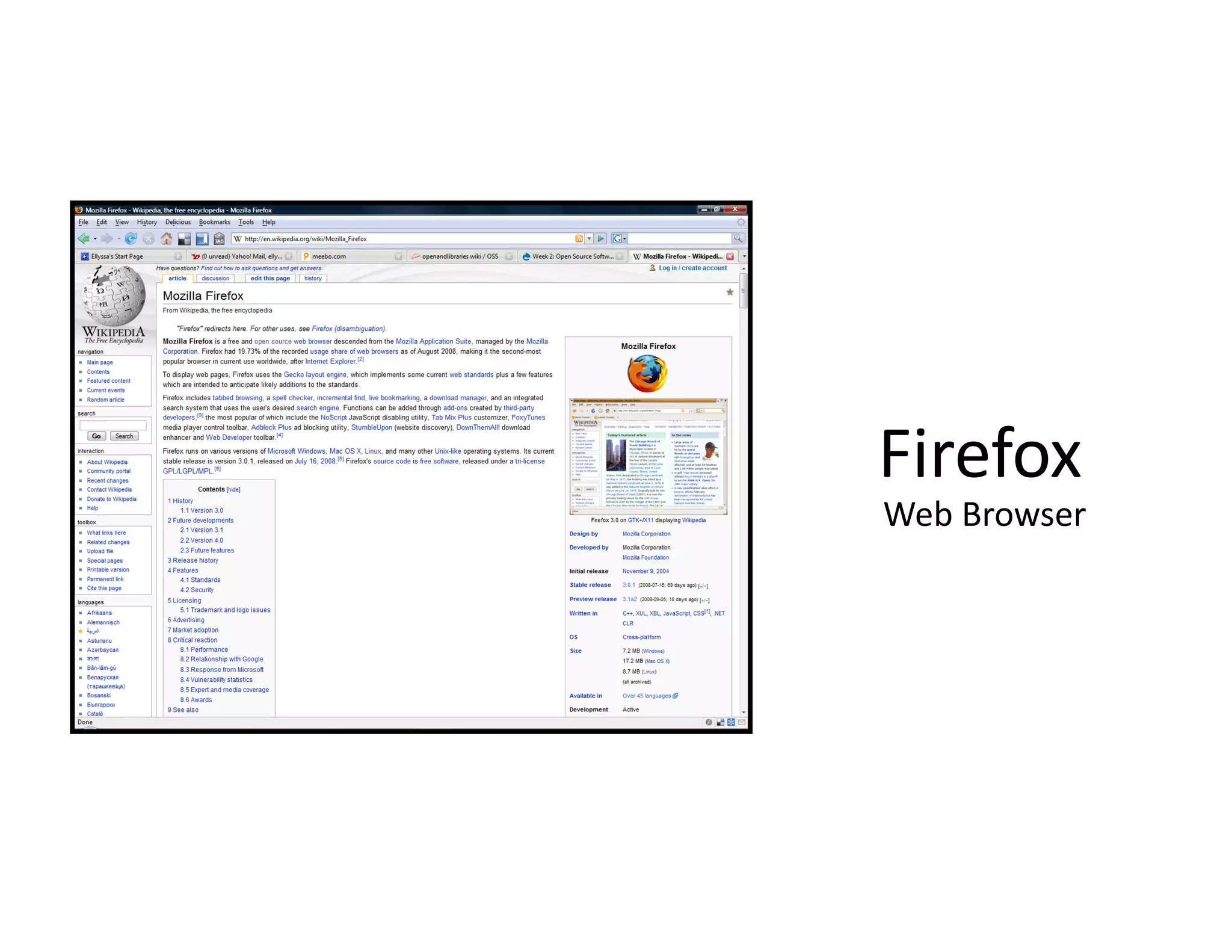 Firefox
Web Browser
 
