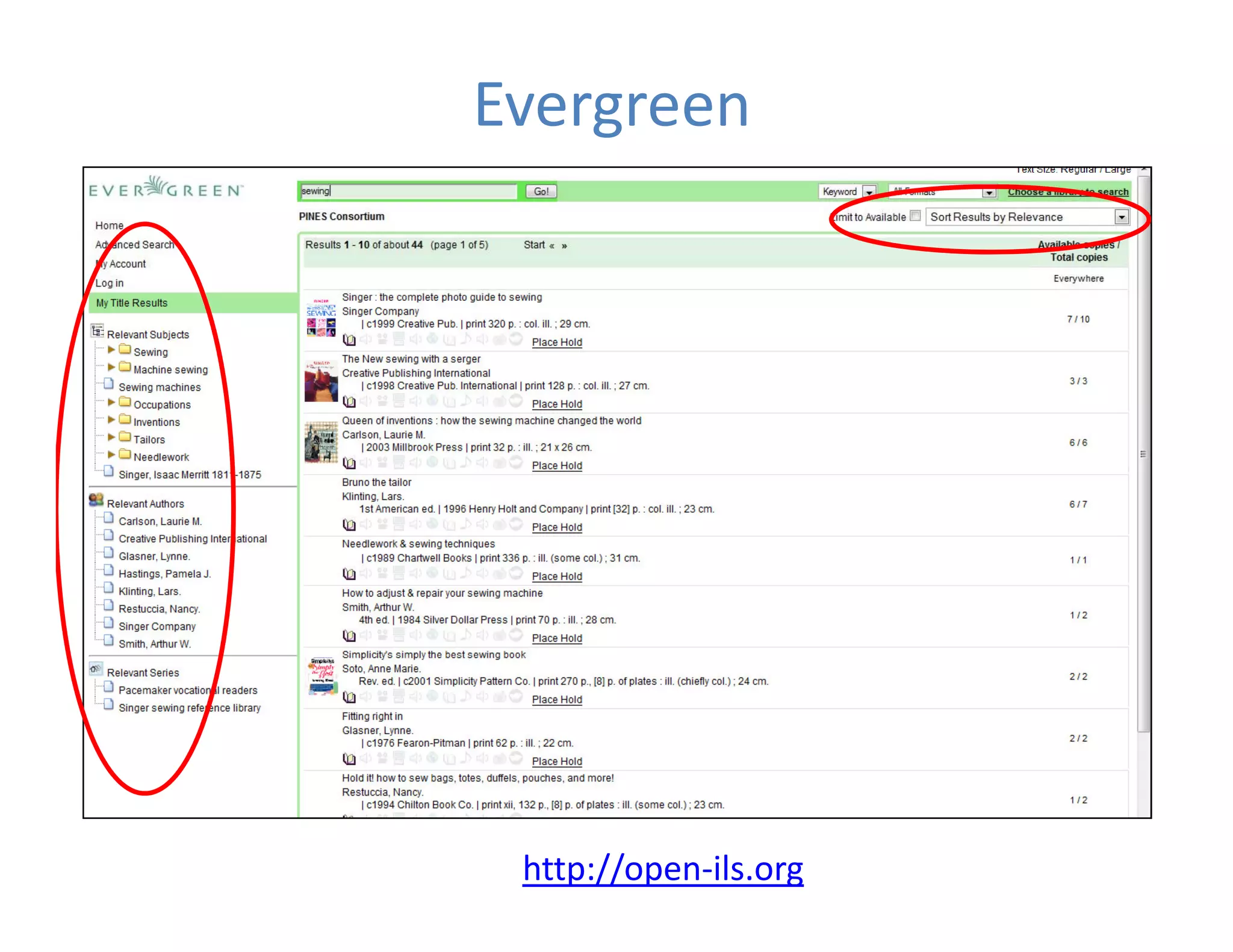 Evergreen




 http://open‐ils.org
 