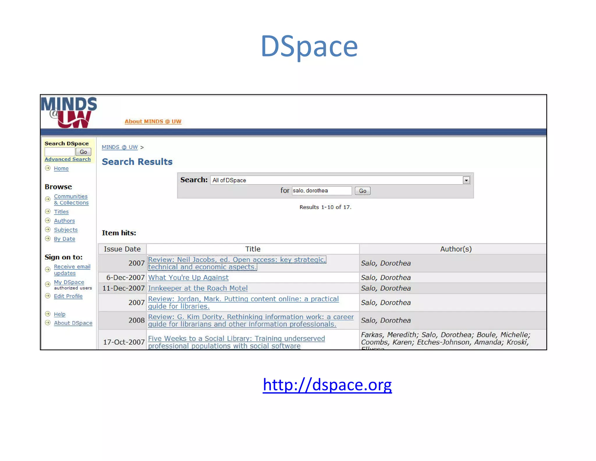 DSpace




http://dspace.org
 