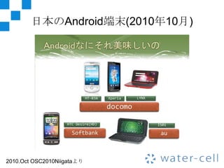 日本のAndroid端末(2010年10月)




2010.Oct OSC2010Niigataより
 