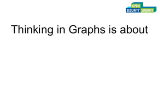 Thinking in Graphs is about
 
