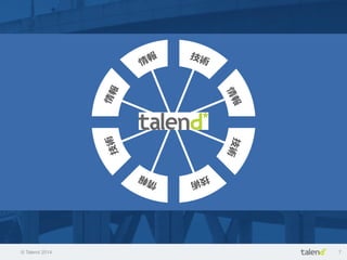 © Talend 2014 7
オープンソースソフトウェア
オープンビジネス
 