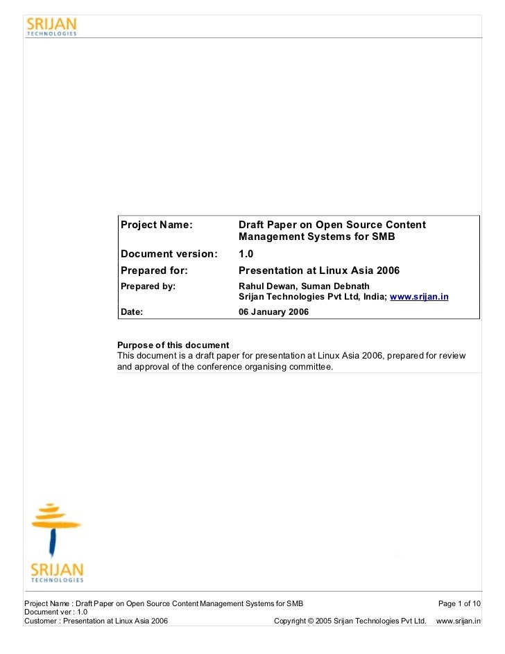open source content management systems for smb draft paper app