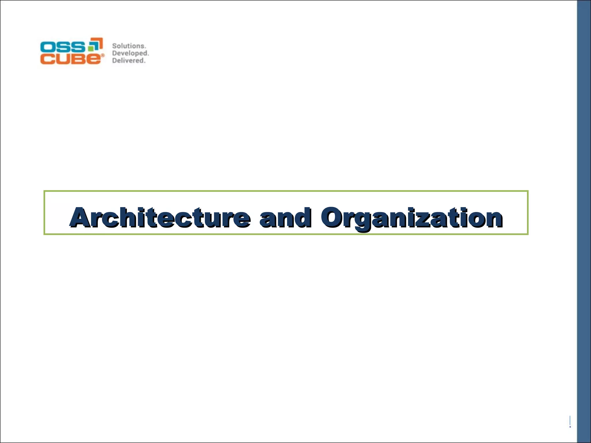Architecture and Organization 