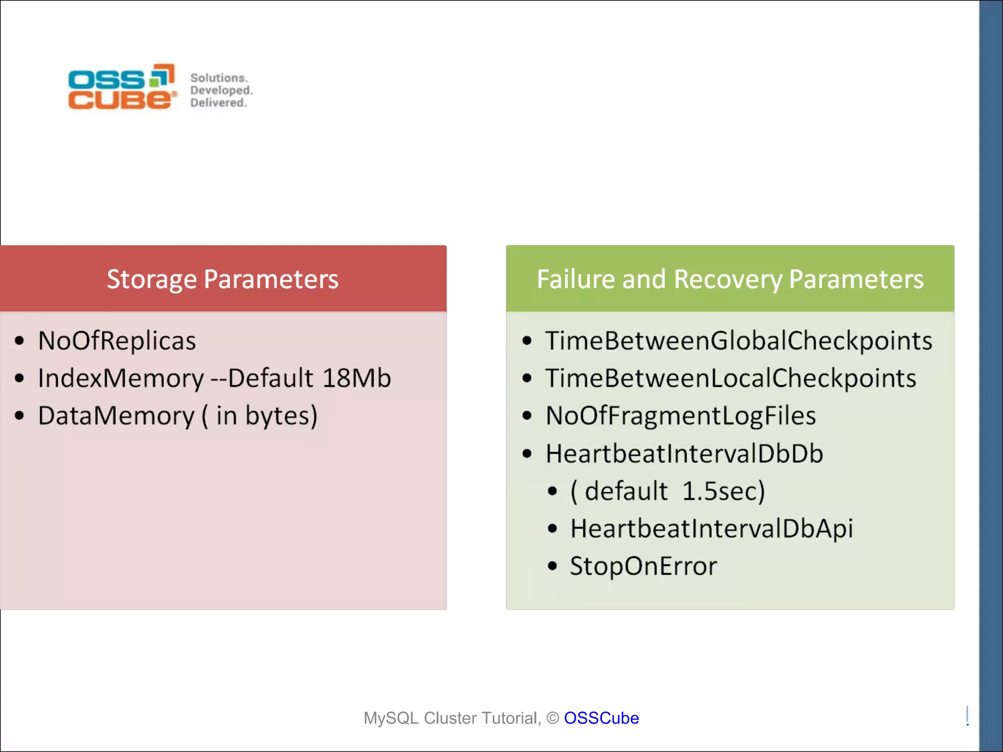 MySQL Cluster Tutorial, © OSSCube 